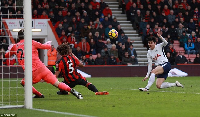 Heung-Min Son (áo trắng) giúp Tottenham giành chiến thắng. (Nguồn: Reuters)