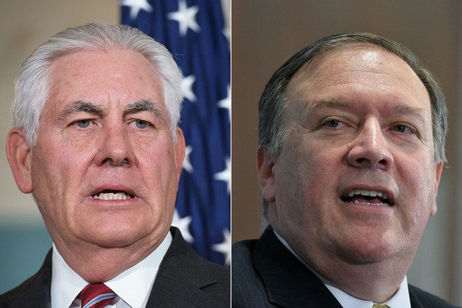 Ông Rex Tillerson (trái) và ông Mike Pompeo. (Nguồn: AFP/TTXVN)