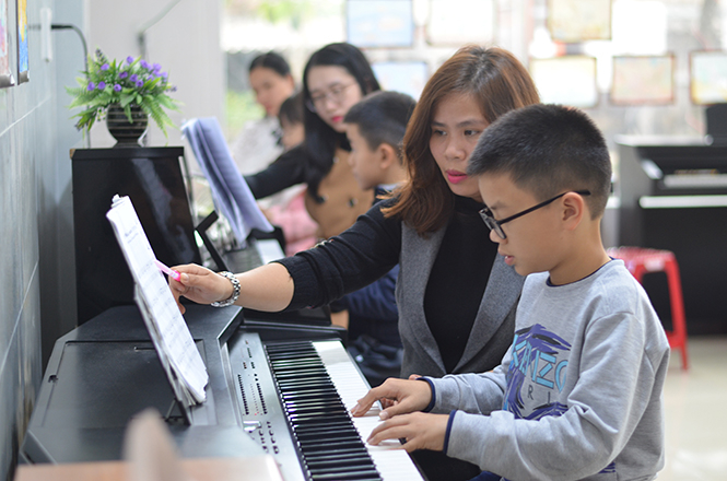 Piano là bộ môn được nhiều học viên theo học.