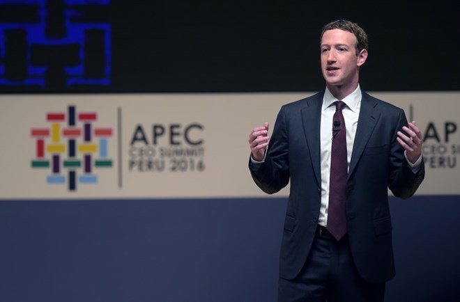 Giám đốc điều hành Facebook Mark Zuckerberg. (Ảnh: AFP/TTXVN)