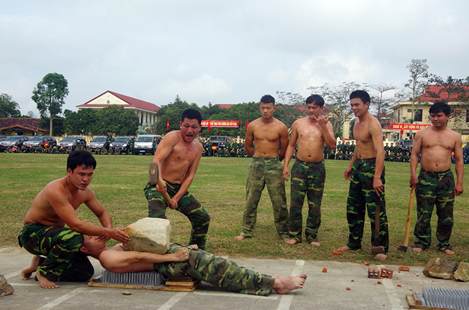  Màn biểu diễn võ thuật đầy ấn tượng của BĐBP Quảng Bình tại lễ ra quân huấn luyện năm 2018.