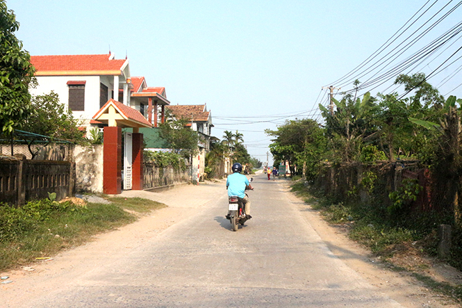 Diện mạo nông thôn xã Tân Ninh ngày càng khang trang.