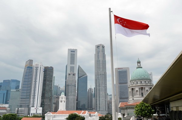 Quang cảnh một quận tài chính Singapore. (Nguồn: AFP/TTXVN)