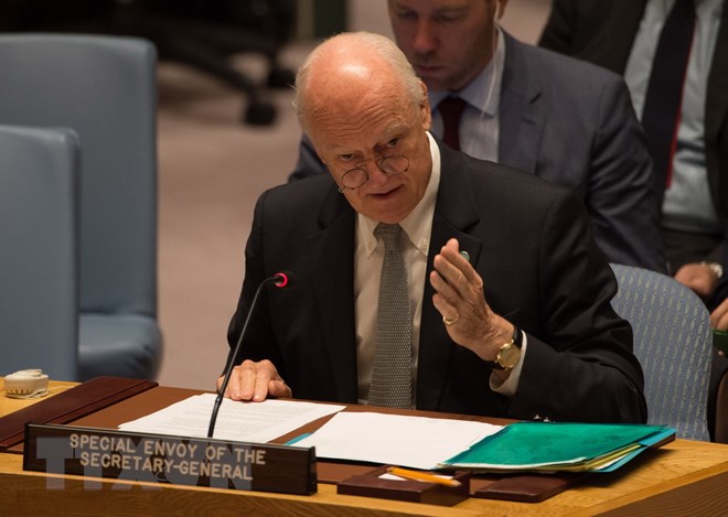 Đặc phái viên của Liên hợp quốc về Syria Staffan de Mistura. (Nguồn: AFP/TTXVN)