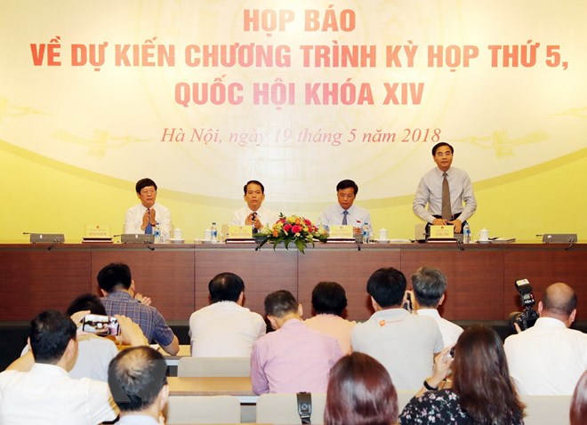 Quang cảnh buổi họp báo. (Ảnh: Trọng Đức/TTXVN)