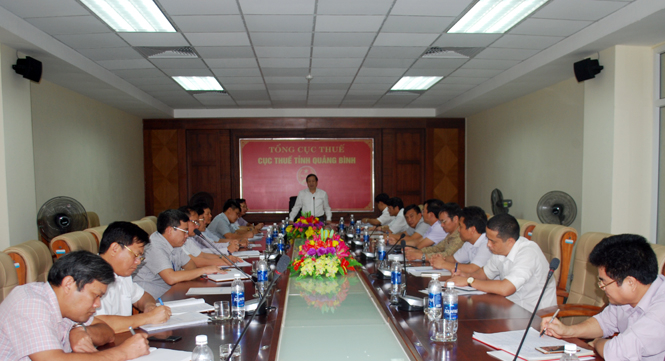 Đồng chí Nguyễn Xuân Quang, Phó Chủ tịch Thường trực UBND tỉnh phát biểu chỉ đạo tại buổi làm việc.