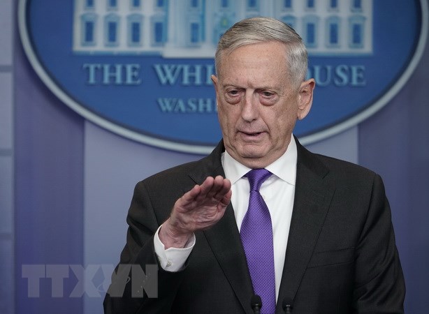 Bộ trưởng Quốc phòng Mỹ James Mattis. (Ảnh: AFP/TTXVN)