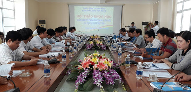 Hội thảo khoa học về thi đua yêu nước thu hút đông đảo các nhà khoa học trong và ngoài tỉnh tham gia.