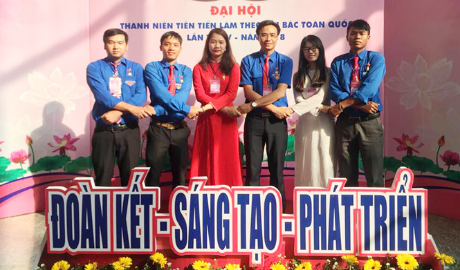  Các đại biểu thanh niên tiên tiến tỉnh ta dự Đại hội “Thanh niên tiên tiến làm theo lời Bác” năm 2018. 