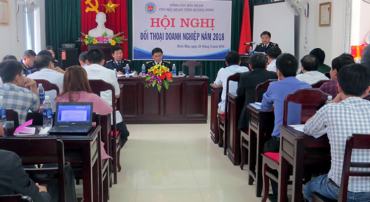 Cục HQQB thường xuyên tổ chức các buổi đối thoại với doanh nghiệp nhằm tháo gỡ những vướng mắc trong quá trình làm thủ tục hải quan.