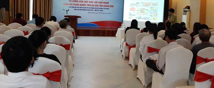 Lớp bồi dưỡng kiến thức pháp luật nằm trong chương trình hỗ trợ pháp lý liên ngành dành cho doanh nghiệp năm 2018.