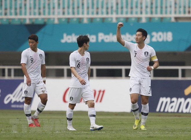  Olympic Hàn Quốc tiến gần với việc bảo vệ thành công tấm huy chương vàng. (Ảnh: Hoàng Linh/TTXVN)