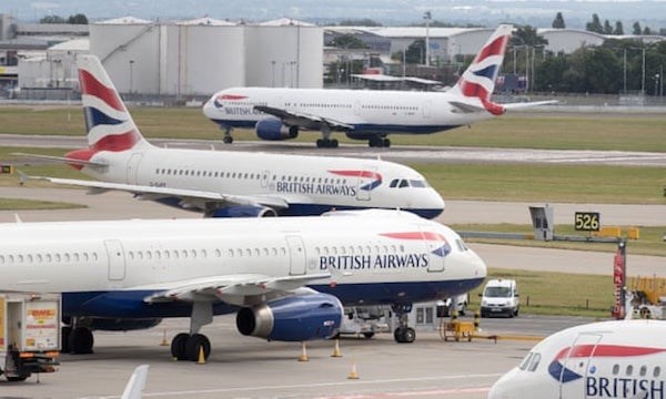  Máy bay của hãng hàng không British Airways. (Nguồn: PA)