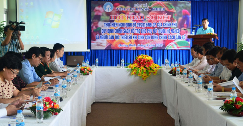 Toàn cảnh hội thảo sơ kết thực hiện Nghị định số 39/32015 NĐ-CP của Chính phủ