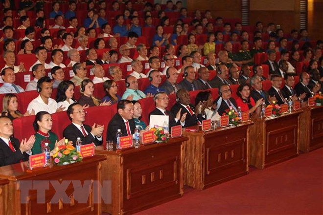 Các đại biểu dự lễ kỷ niệm. (Ảnh: Thanh Tùng/TTXVN)