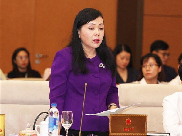 Bộ trưởng Bộ Y tế Nguyễn Thị Kim Tiến phát biểu. (Ảnh: Nguyễn Dân/TTXVN)