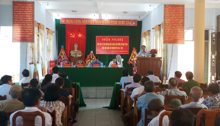 Đoàn đại biểu Quốc hội tỉnh tiếp xúc cử tri tại TX. Ba Đồn