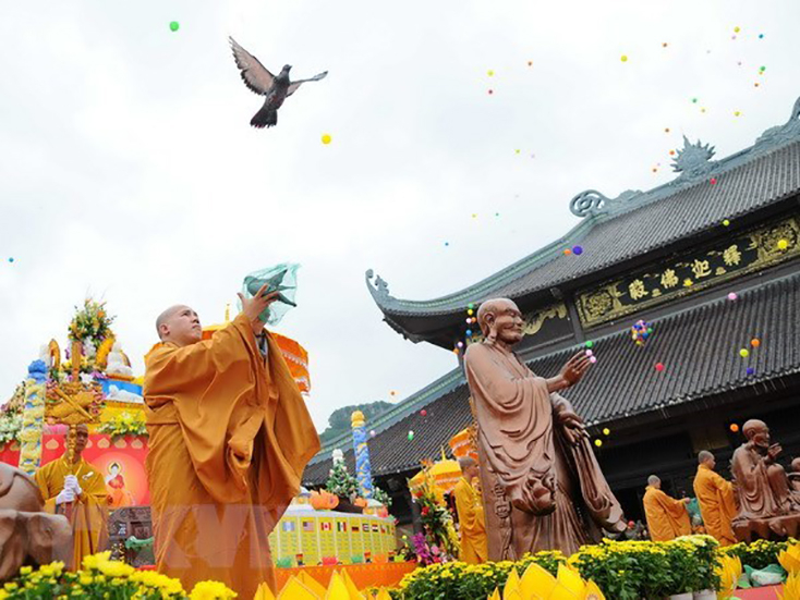 Đây là lần thứ ba Giáo hội Phật giáo Việt Nam đăng cai tổ chức Đại lễ Vesak Liên hợp quốc. (Ảnh chỉ mang tính minh họa: TTXVN)