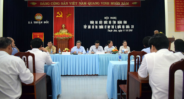 Đại biểu Quốc hội tỉnh tiếp xúc cử tri trước kỳ họp thứ 6, Quốc hội khóa XIV