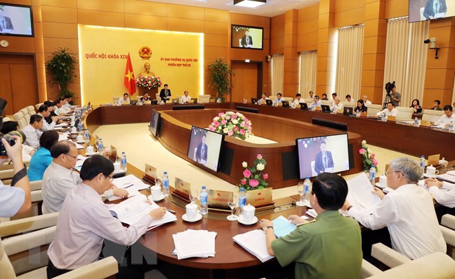 Quang cảnh Phiên họp thứ 28 của Ủy ban Thường vụ Quốc hội. (Ảnh: Trọng Đức/TTXVN)