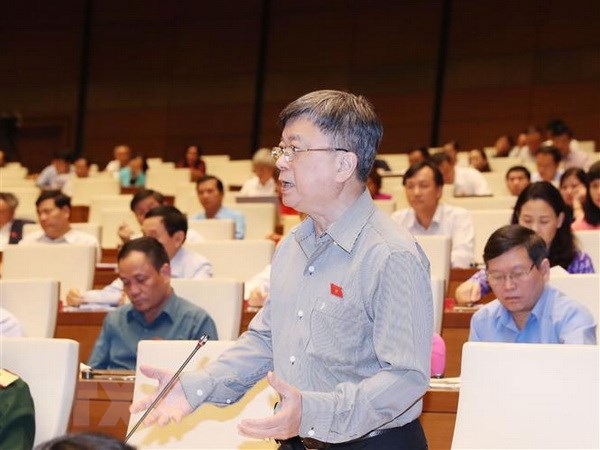 Đại biểu Quốc hội thành phố Hồ Chí Minh Trương Trọng Nghĩa phát biểu. (Ảnh: Trọng Đức/TTXVN)