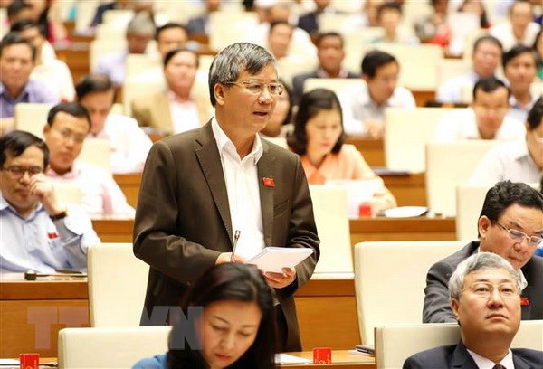 Đại biểu Quốc hội thành phố Hà Nội Nguyễn Anh Trí phát biểu. (Ảnh: Phương Hoa/TTXVN)