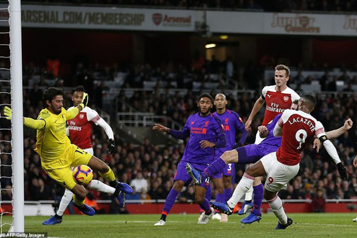  Arsenal và Liverpool chia điểm. (Nguồn: AFP/Getty Images)
