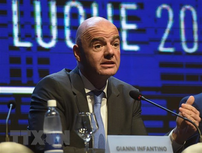 Chủ tịch Liên đoàn bóng đá thế giới (FIFA) Gianni Infantino. (Nguồn: AFP/TTXVN)