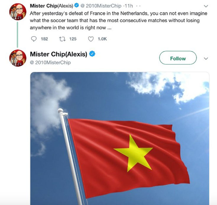  Hình ảnh chụp từ tài khoản Mister Chip.