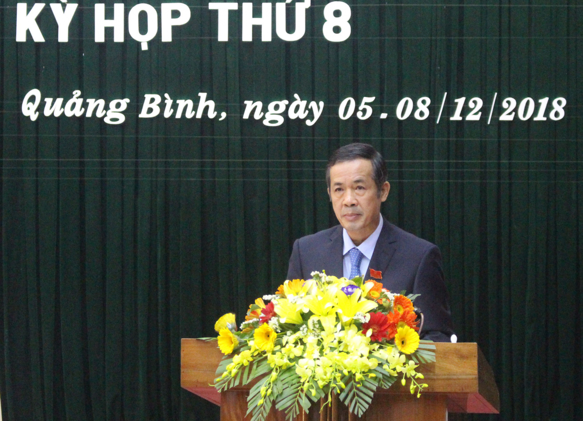 Đồng chí Trần Công Thuật phát biểu nhận nhiệm vụ