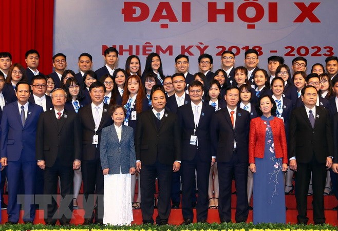 Thủ tướng Nguyễn Xuân Phúc và các đại biểu tại Đại hội. (Ảnh: Thống Nhất/TTXVN)