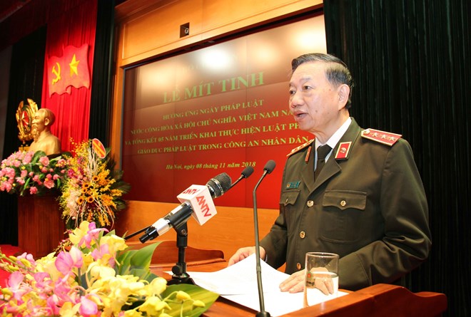 Bộ trưởng Bộ Công an Tô Lâm. (Nguồn: TTXVN)