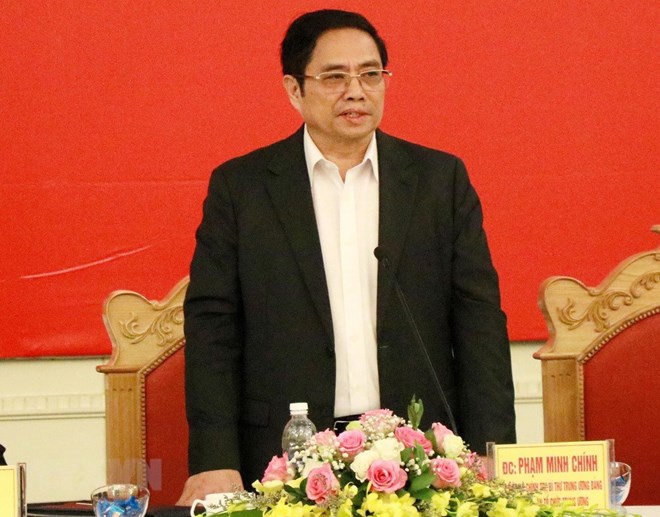 Ông Phạm Minh Chính, Ủy viên Bộ Chính trị, Bí thư Trung ương Đảng, Trưởng Ban Tổ chức Trung ương, Trưởng Tiểu ban Điều lệ Đảng Đại hội XIII. (Nguồn: TTXVN)