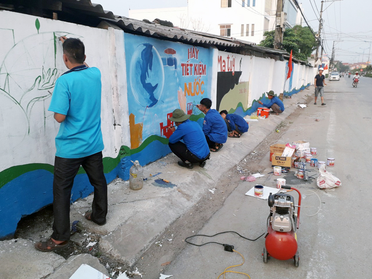 Những bức tranh đã “thổi hồn” vào các bức tường, góp phần làm đẹp mỹ quan đô thị.