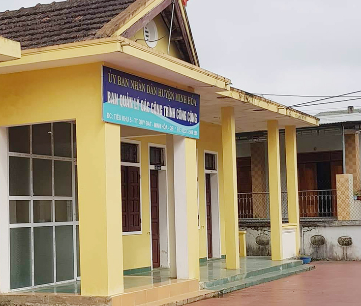 Trụ sở Ban quản lý các công trình công cộng Minh Hóa.