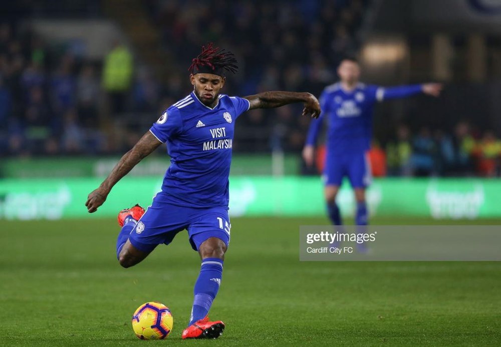  Leandro Bacuna, cầu thủ tuyển Cuaracao trong màu áo Cardiff City.