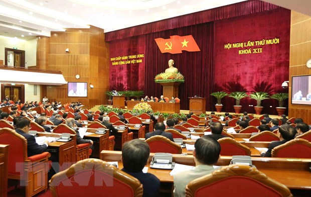 Be mac Hoi nghi lan thu 10, Ban Chap hanh Trung uong Dang khoa XII hinh anh 2Toàn cảnh phiên bế mạc. (Ảnh: Phương Hoa/TTXVN)