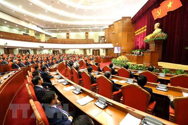 Toan van phat bieu be mac Hoi nghi Trung uong 10 cua Tong Bi thu hinh anh 3Quang cảnh bế mạc hội nghị. (Ảnh: Phương Hoa/TTXVN)