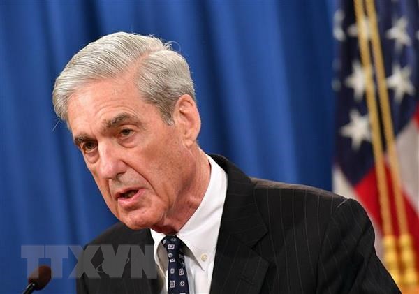 Công tố viên đặc biệt Robert Mueller trong một cuộc họp báo tại Bộ Tư pháp Mỹ ở Washington DC. (Nguồn: AFP/TTXVN)