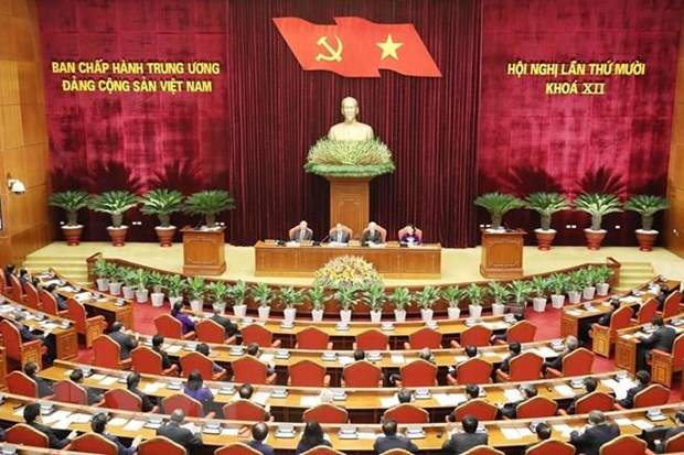 Hội nghị lần thứ 10 Ban Chấp hành Trung ương Đảng khóa XII. (Nguồn: TTXVN)