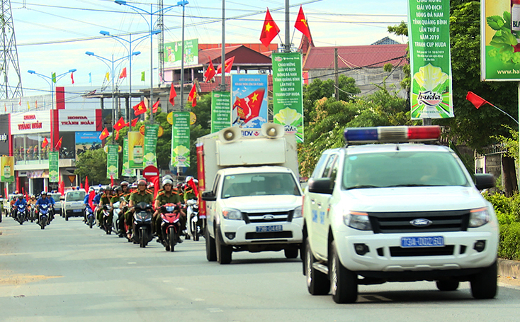 Công an TX. Ba Đồn ra quân phòng chống ma túy.