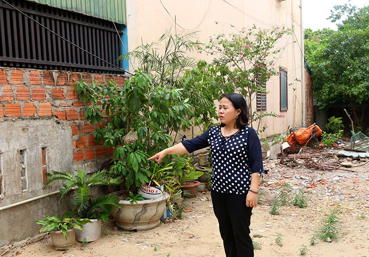Diện tích đất tranh chấp giữa bà Lợi và ông Hà Văn Minh.