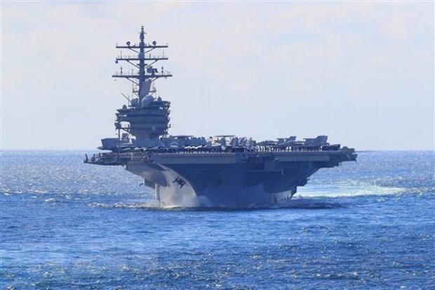 Tàu sân bay của Mỹ. (Ảnh: Yonhap/TTXVN)