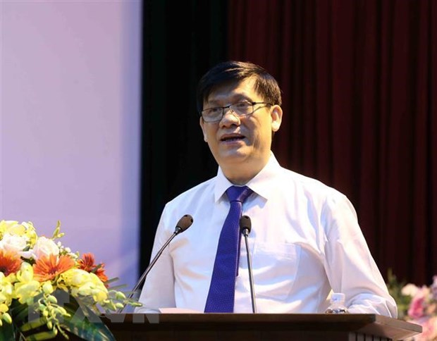 Trong ảnh: Phó Trưởng Ban Tuyên giáo Trung ương Nguyễn Thanh Long, Trưởng Ban Tổ chức cuộc thi phát biểu tại lễ phát động. Ảnh: Phương Hoa - TTXVN