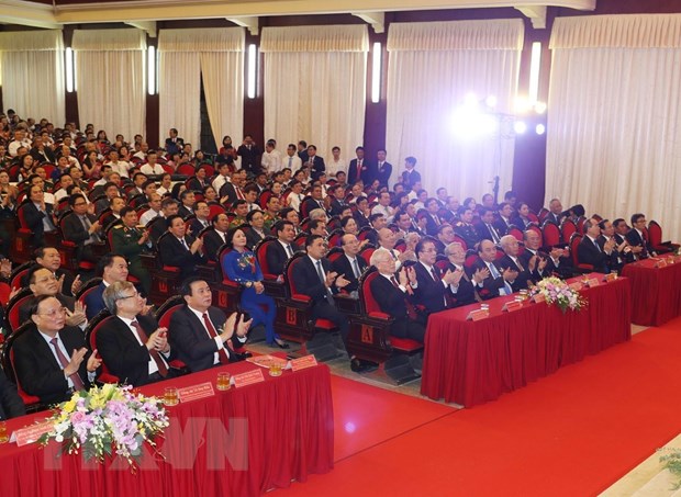 Các đại biểu tham dự buổi lễ. (Ảnh: Phạm Kiên/TTXVN)