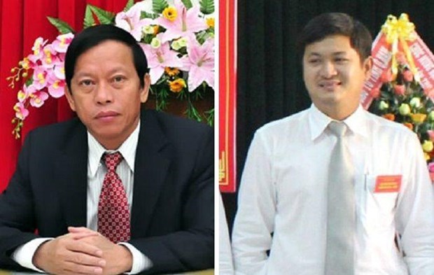 Ông Lê Phước Thanh (bìa trái ảnh) và con trai là Lê Phước Hoài Bảo (phải ảnh).