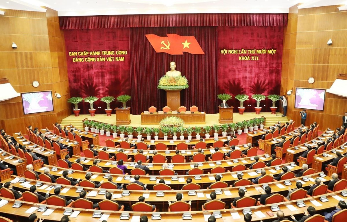 Quang cảnh phiên bế mạc Hội nghị. (Ảnh: Trí Dũng/TTXVN)