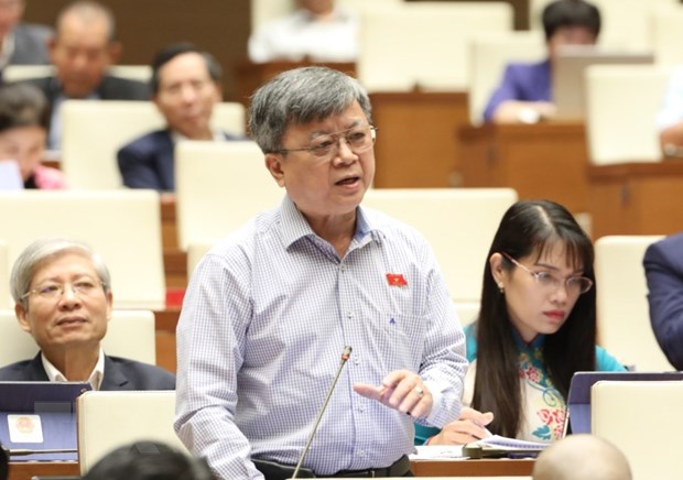 Đại biểu Quốc hội Thành phố Hồ Chí Minh Trương Trọng Nghĩa phát biểu. (Ảnh: Văn Điệp/TTXVN)