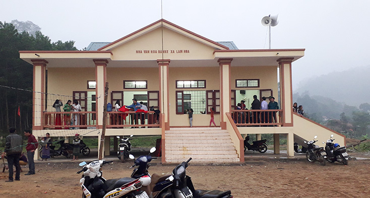 Công trình nhà sinh hoạt cộng đồng bản Kè, xã Lâm Hóa (Tuyên Hóa) vừa đưa vào sử dụng.