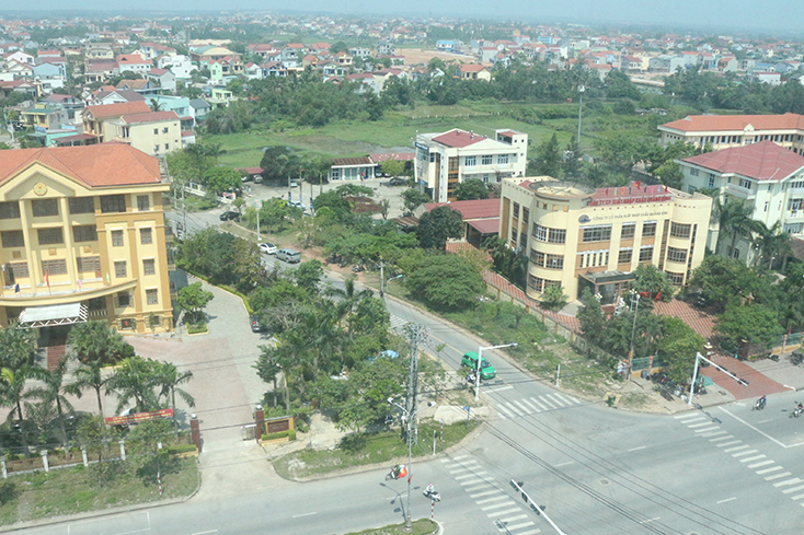 Diện mạo đô thị Đồng Hới ngày càng khang trang, sạch đẹp. 